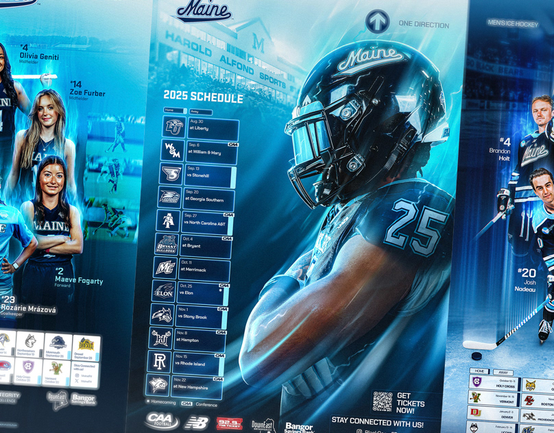University of Maine Athletics Schedule Posters